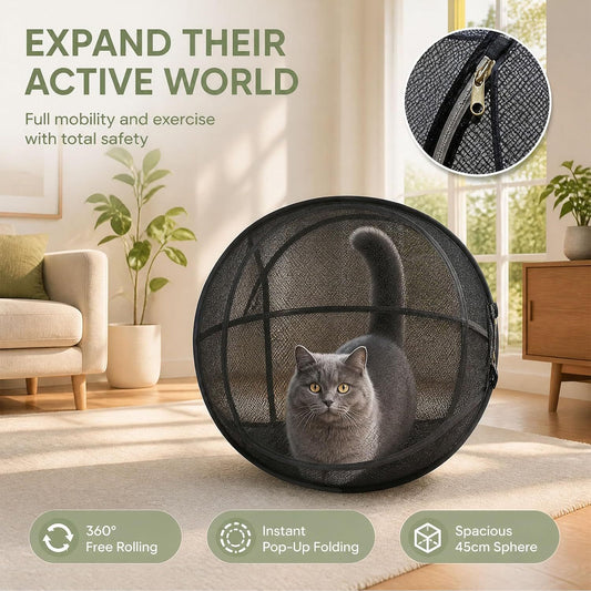 Cat Safety Mesh Playpen Ball