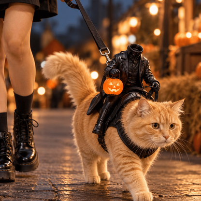Halloween Headless Horseman Cat Costume