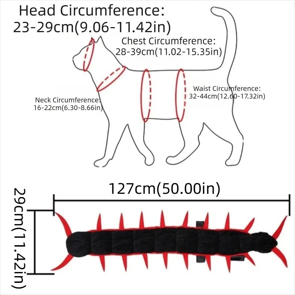 Catboo™ Cat Centipede Costume | Soft Plush & Adjustable Fit